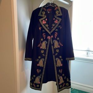 Long Johnny Was embroidered coat